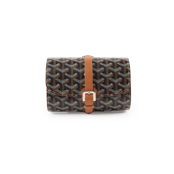 Goyard Clamecy Double Travel Watch Case Tan