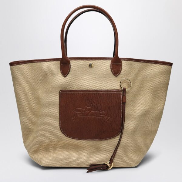 Longchamp - Basket bag L Le Pliage artichoke brown