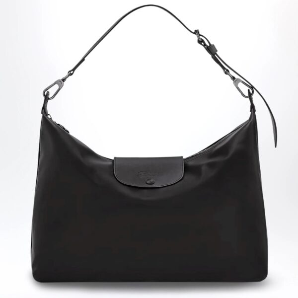 Longchamp - Black XL Le Pliage Xtra leather hobo bag