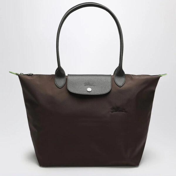 Longchamp - Mocha coloured Le Pliage Green L bag