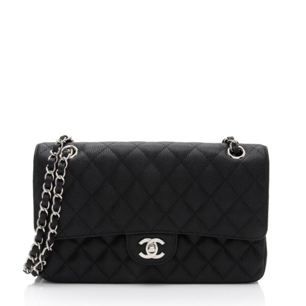 Chanel Caviar Leather Classic Medium Double Flap Bag
